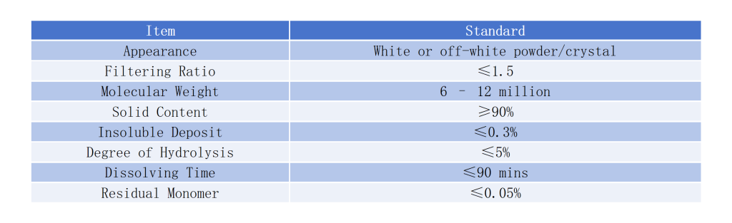 Nonionic Polyacrylamide (NPAM) Technical Specification